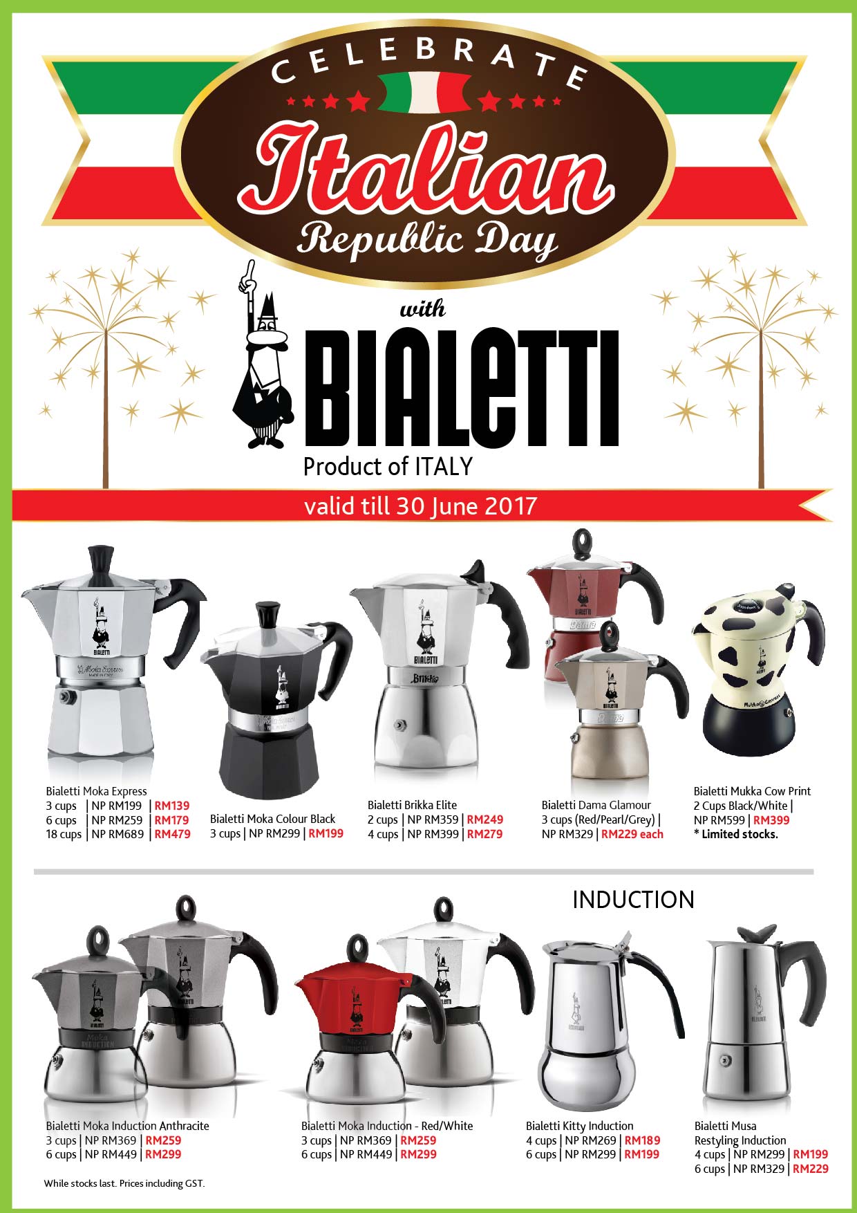 Bialetti Mini Express Induction Black 2 Cup Set - Chef's Complements